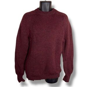 XL Vintage Kilspindie Burgundy Wool Mens Sweater Academia See Measurements Knit